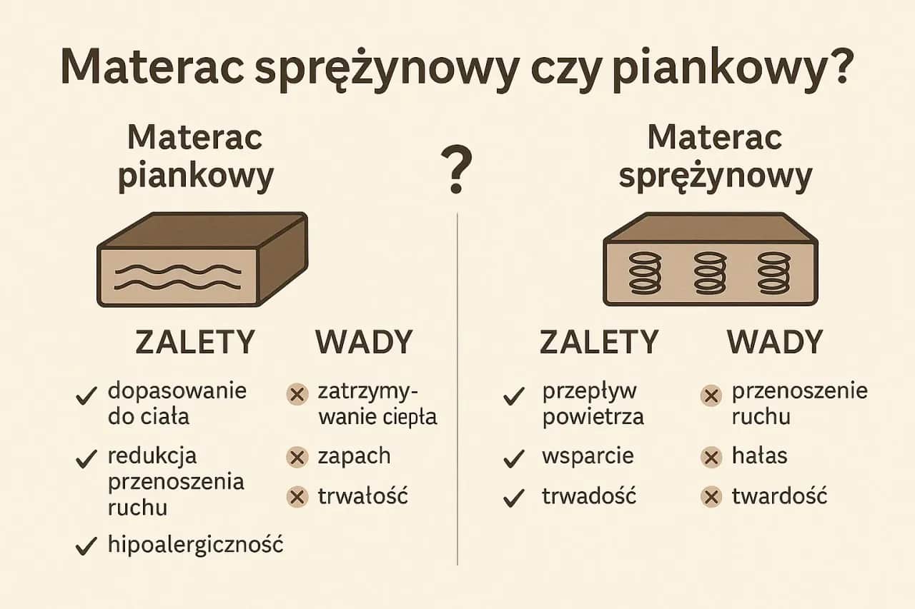 Materac piankowy czy sprężynowy? Który zapewni Ci zdrowy sen?